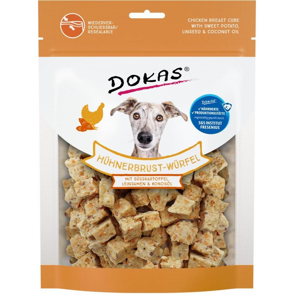 Dokas Kyllingebrysttern med sød kartoffel 150 g.