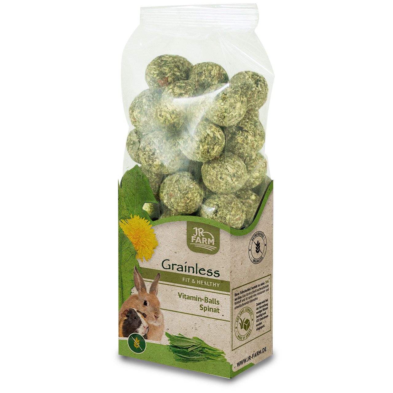JR Farm Grainless Health Vitaminkugler Spinat 150 g.
