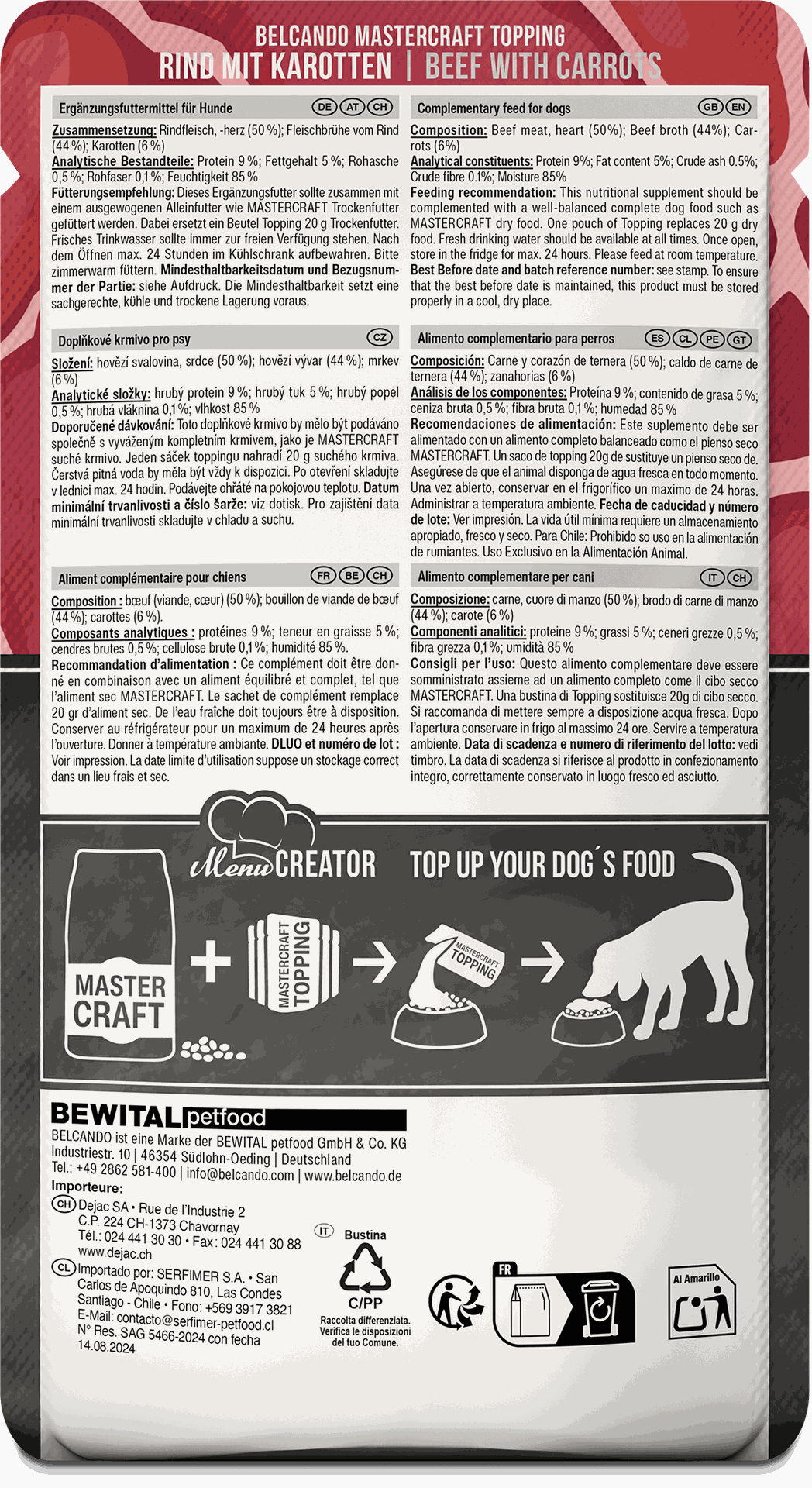 Belcando Mastercraft topping Beef 100 g.