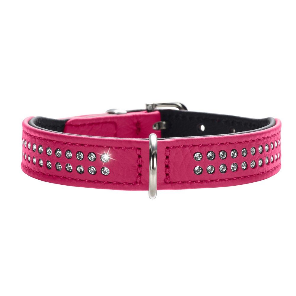 Hunter halsbånd Diamond petit 27 cm. Pink