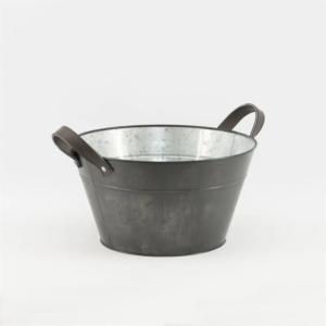 Zinkbalje Ø37xH20 cm. Old Grey