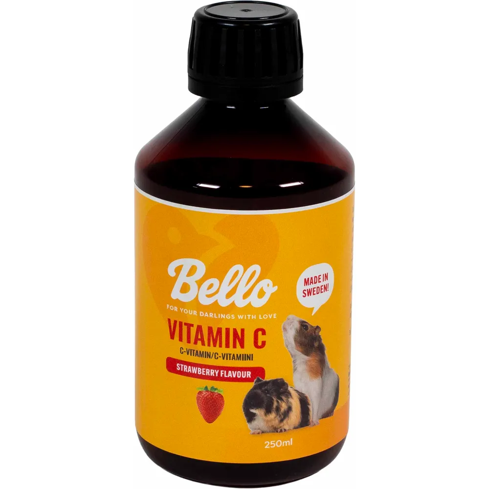 Bello Vitamin C små dyr med Jordbær 250 ml.