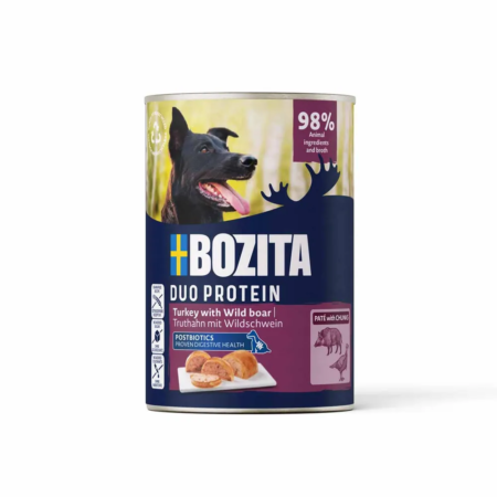 Bozita Dog Pate Turkey with Wild Boar Duo protein 400 g.