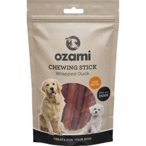 Ozami tyggepind pakket ind i And 100 g.