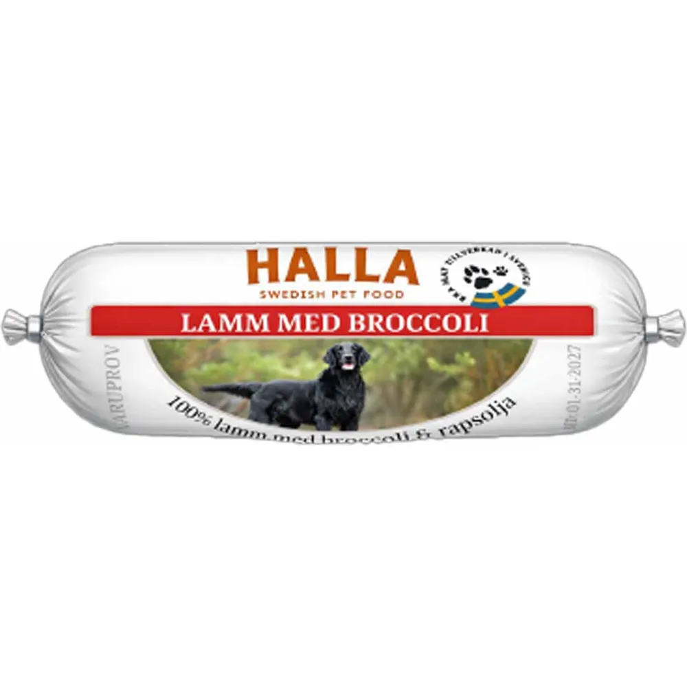Halla Svensk Lam & Broccoli Vådfoder 650gr