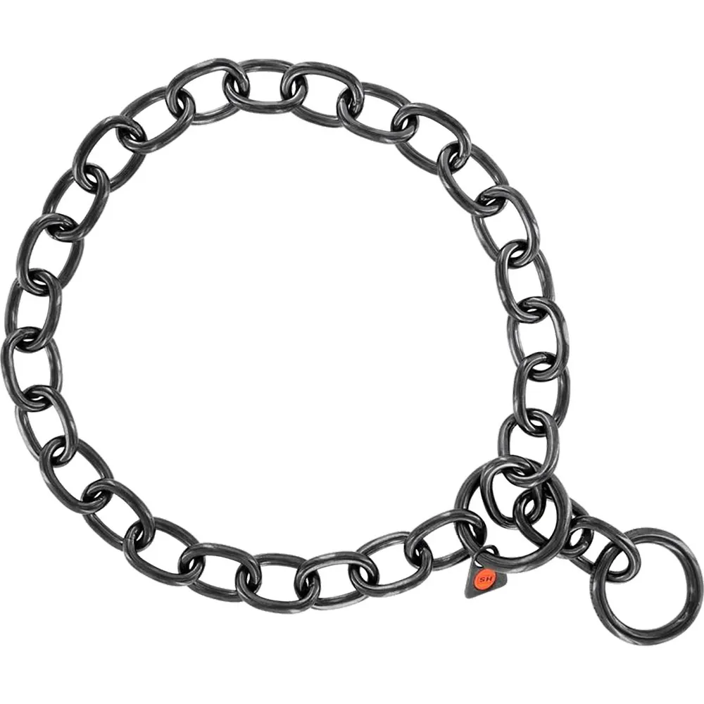 Sprenger HS kvælerhalsbånd Sort Rustfri store led 4 mm. 64 cm.