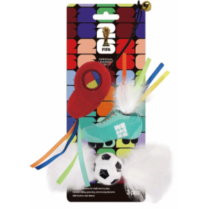 FIFA World Cup 26 Cat Soccer Fun Trio 3 stk. 8x3x4 cm.
