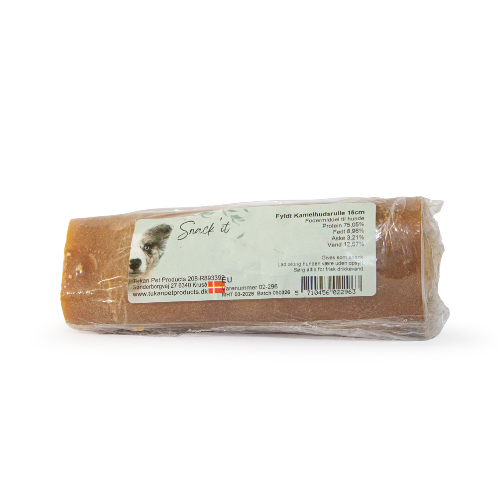 Snack´it Fyldt Kamelhudsrulle 15 cm.