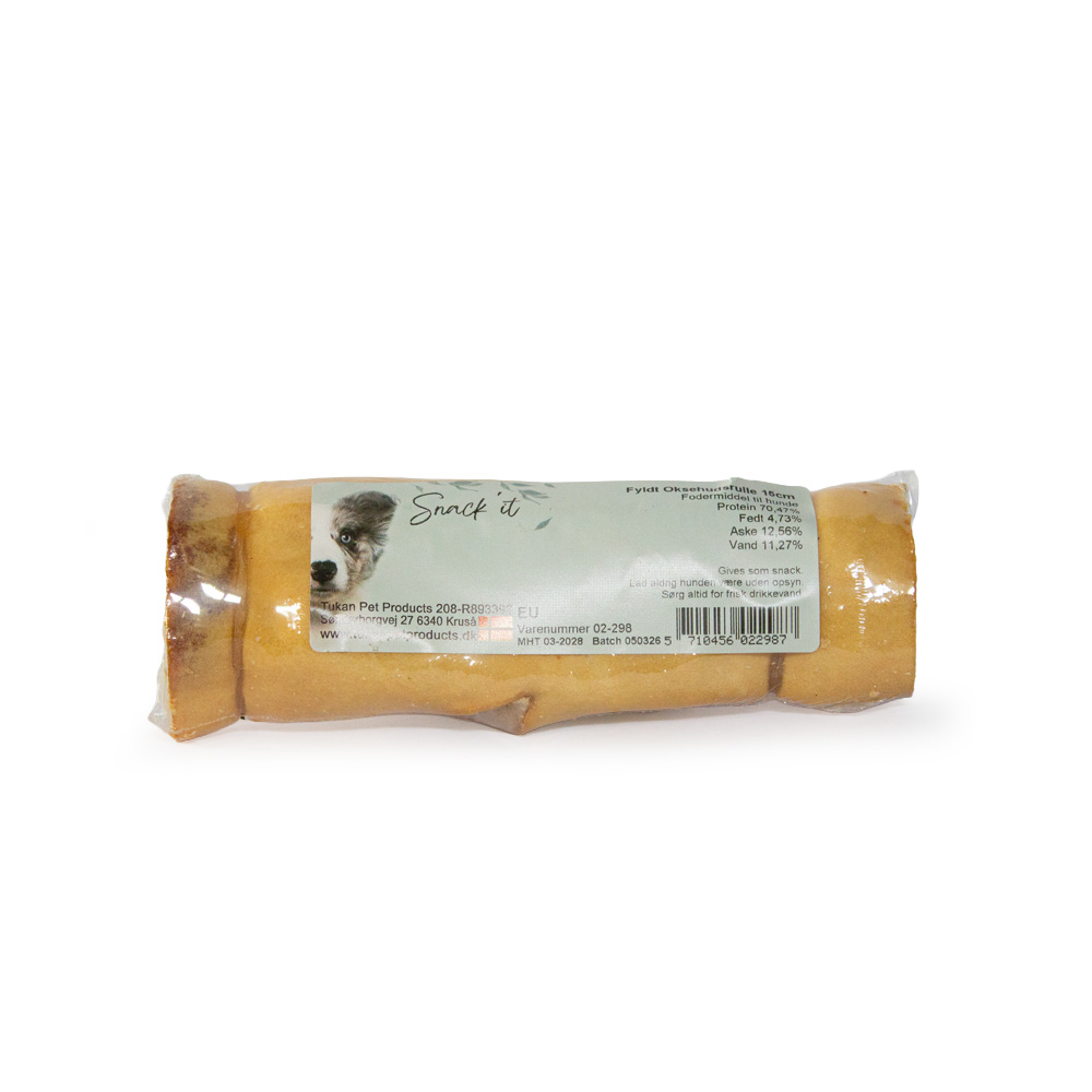 Snack'it fyldt Oksehudsrulle 15 cm.