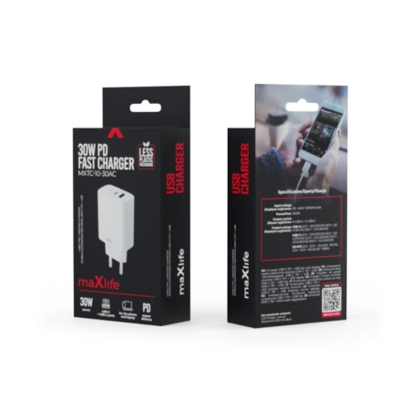 maXlife 30W PD USB-C/USB hurtig lader
