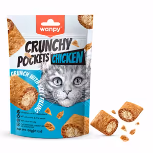 Wanpy Cat Crunchy Pockets Chicken 60 g.