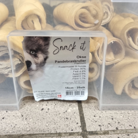 Snack'it Okse Pandebraskruller 15 cm.