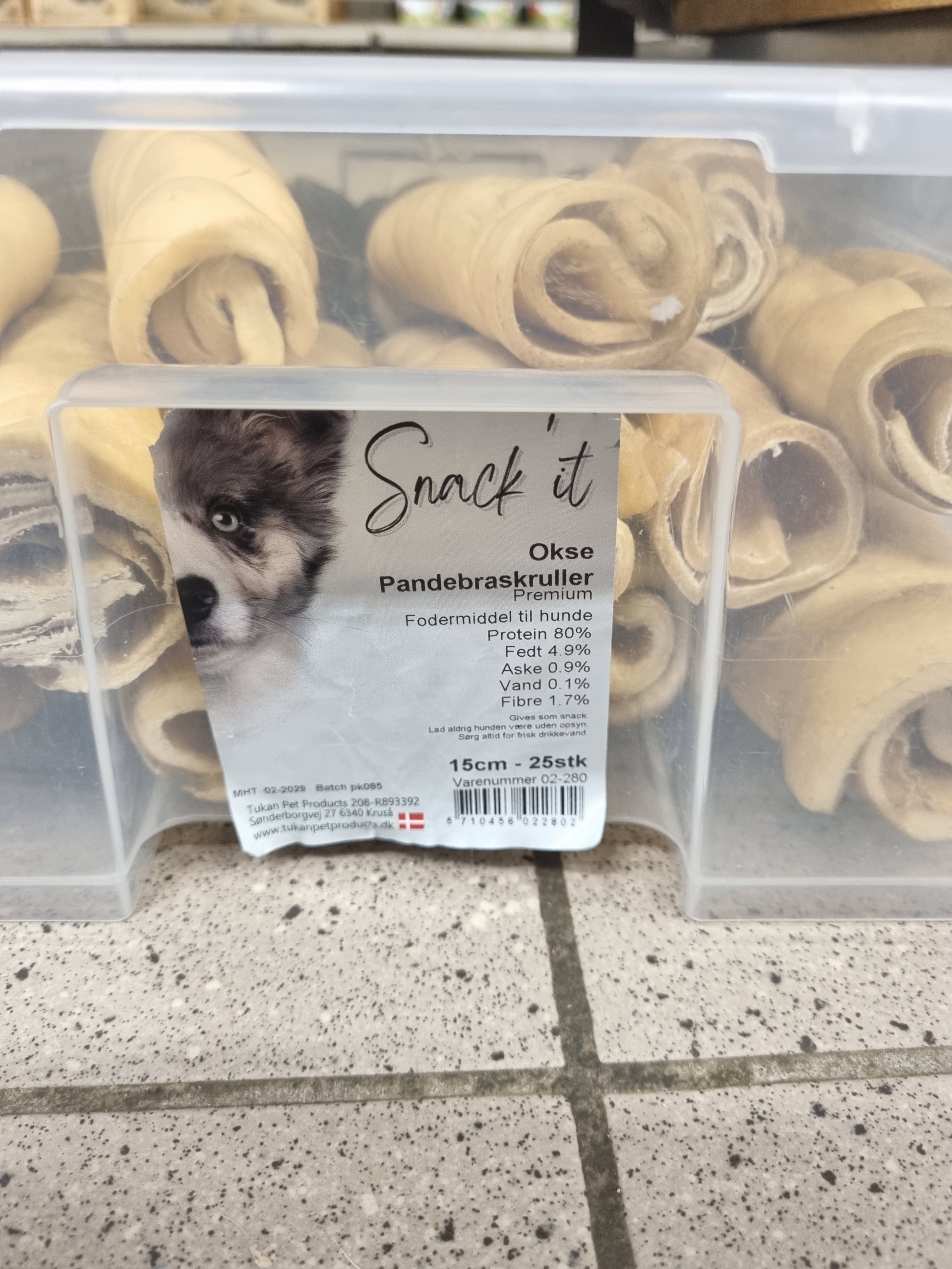 Snack'it Okse Pandebraskruller 15 cm.