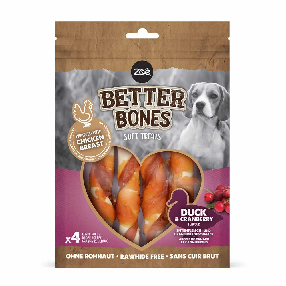 Zoë Better Bones Duck wrapped 4 stk.