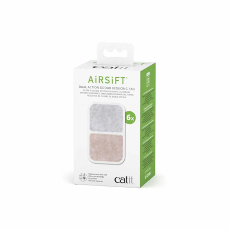 AirSift-kattebakkefilter med dobbeltvirkende effekt (6-pak)