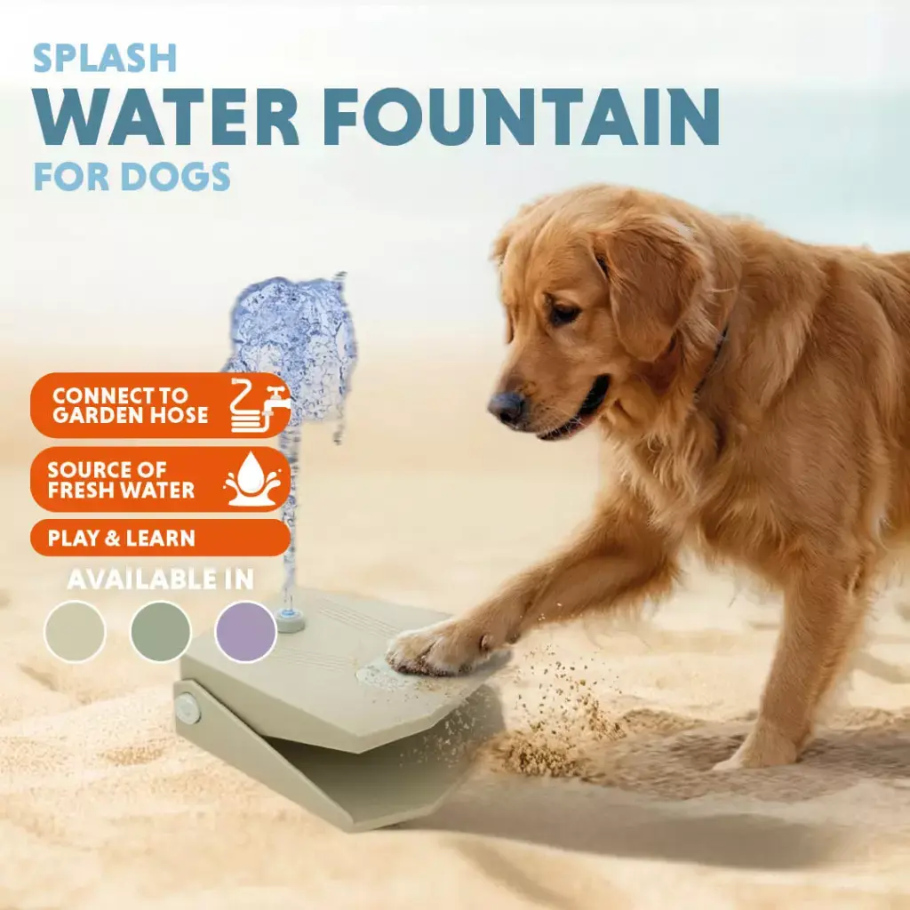 CoolPets Splash Water Fountain Olivengrøn