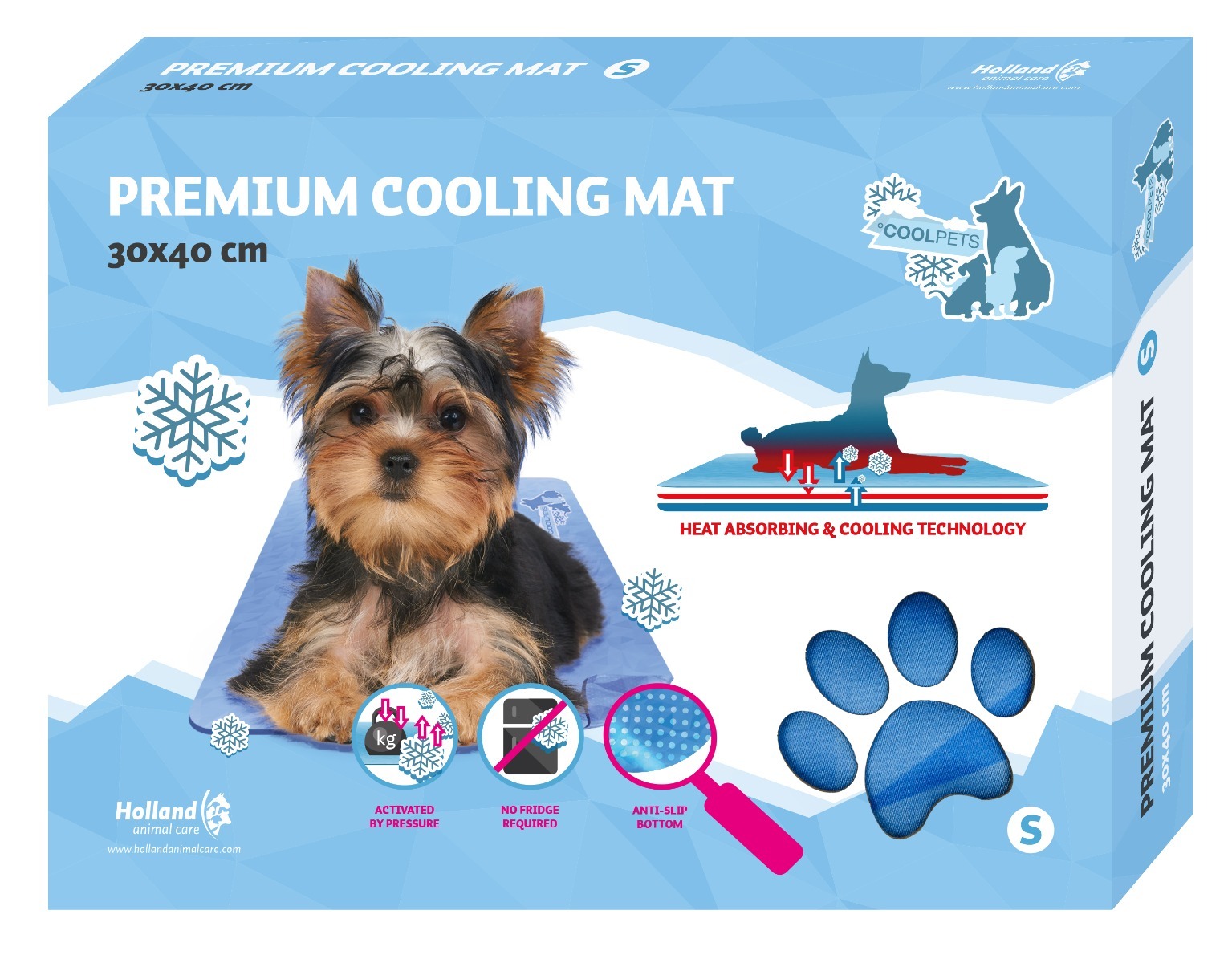 CoolPets Premium Cooling Mat S 40x30 cm.