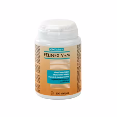 Diafarm Felinex vitaminer/mineraler t/kat, 200 stk