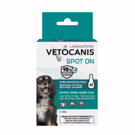 Vetocanis Anti-parasit Spot on Hund 2-10 kg.