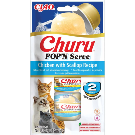 Churu Pop'n Serve Chicken With Scallop Recipe