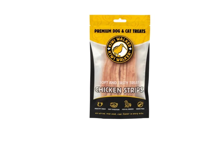 Kiwi Walker Air dried Soft Chicken Strips 100 g.