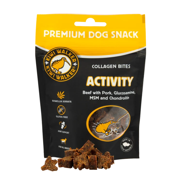 Kiwi Walker Activity Collagen Bites (Glucosamin, MSM og Chondriotin) 77 g.