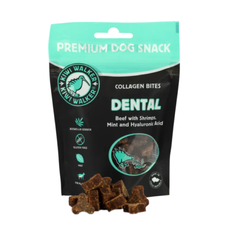 Kiwi Walker Dental Collagen Bites (Oksekød, Mynte og Hyaluronsyre) 77 g.