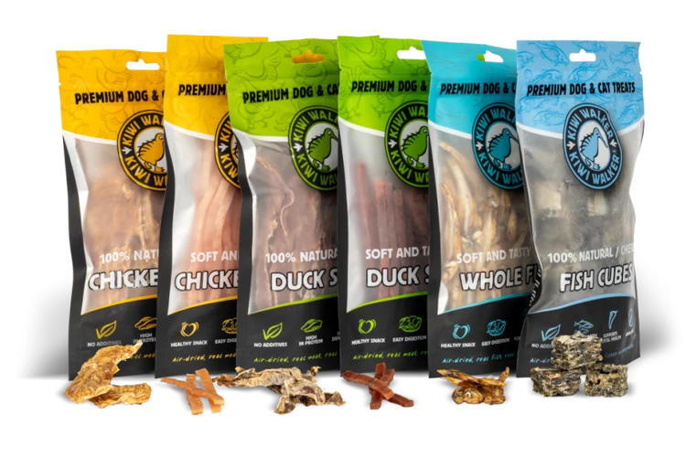 Kiwi Walker Air dried Soft Chicken Strips 100 g.