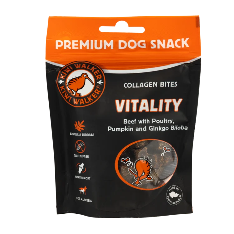 Kiwi Walker Vitality Collagen Bites (Græskar og Ginkgo Biloba) 77 g.