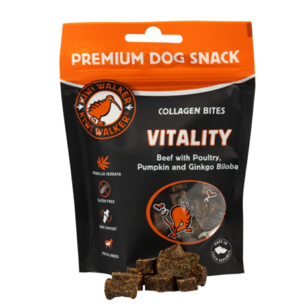 Kiwi Walker Vitality Collagen Bites (Græskar og Ginkgo Biloba) 77 g.