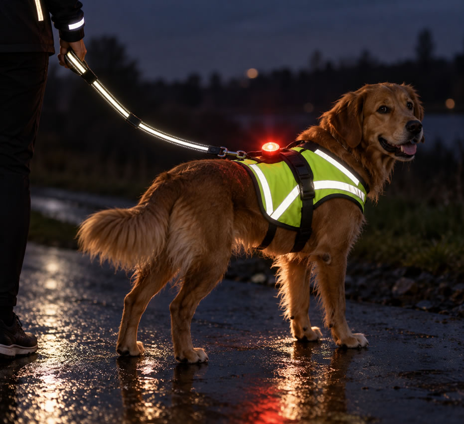 lygter og reflekser til hund
