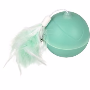 Magic Mechta 2-i-1 LED Kattebold med Fjer – Grøn 7 cm