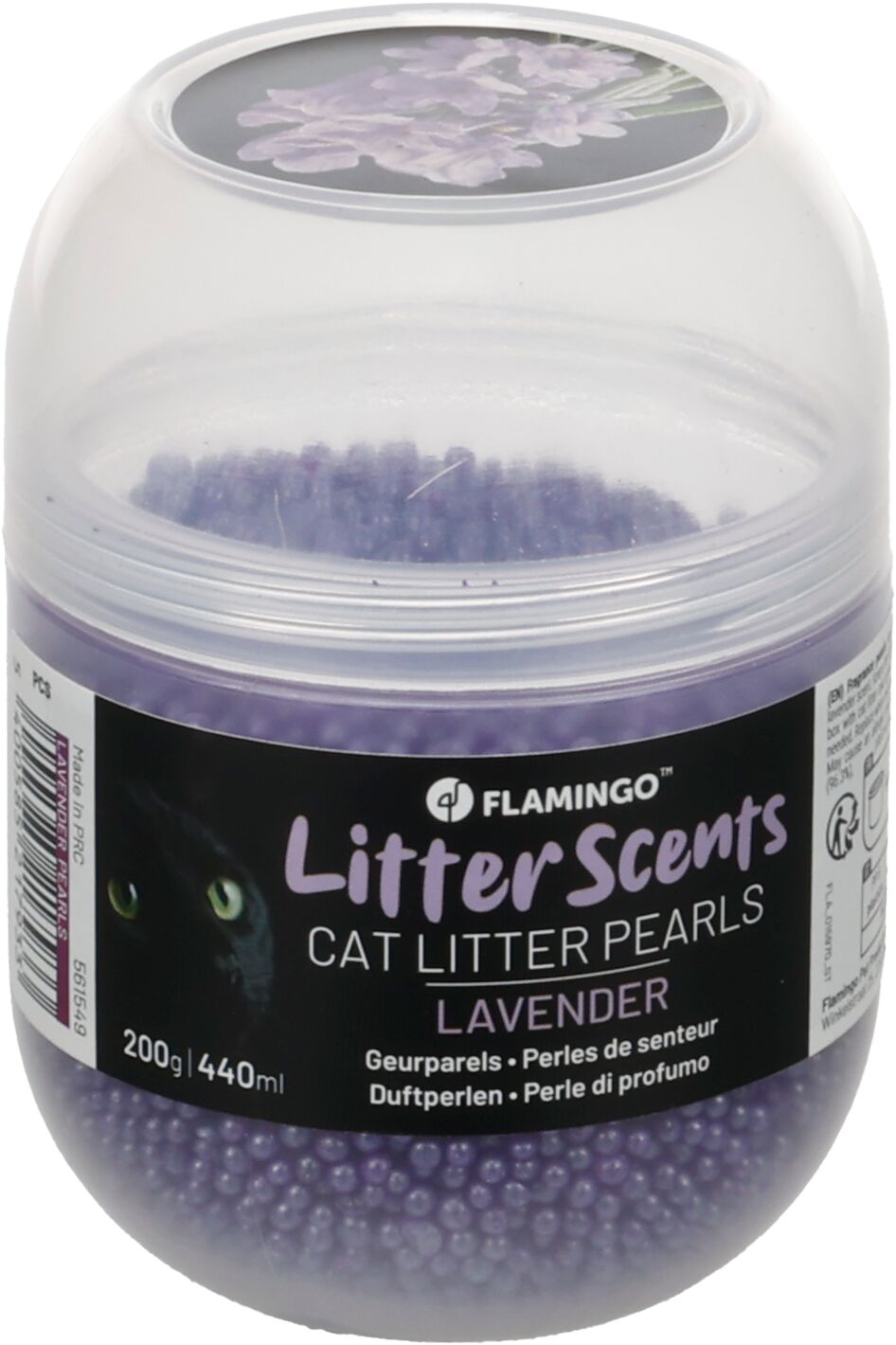 Flamingo Duftperler til kattetoilet – lavendel 440 ml